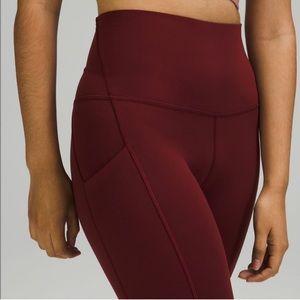 Lululemon Align High Rise Pant with Pockets 23" - Red Merlot